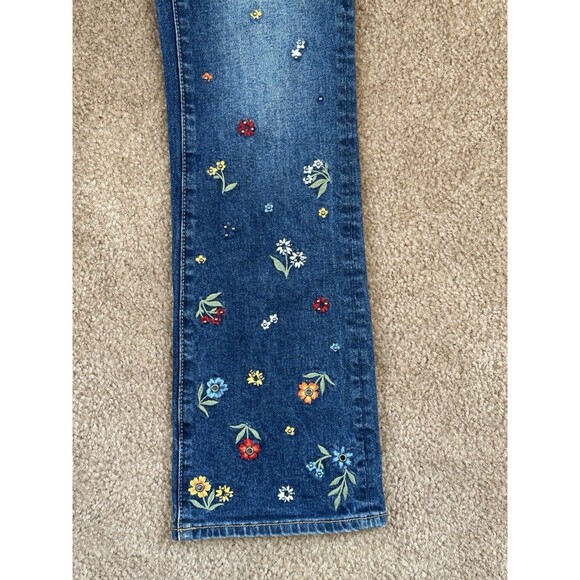 Driftwood Kelly Jeans W2 L31  Bootcut Embroidered Boho Festival Y2K Flowers - Picture 3 of 11